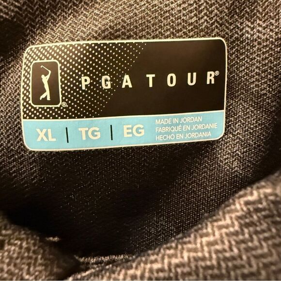 PGA Tour Men’s XL Polo Shirt – Black Gray Camo Print - Picture 3 of 4